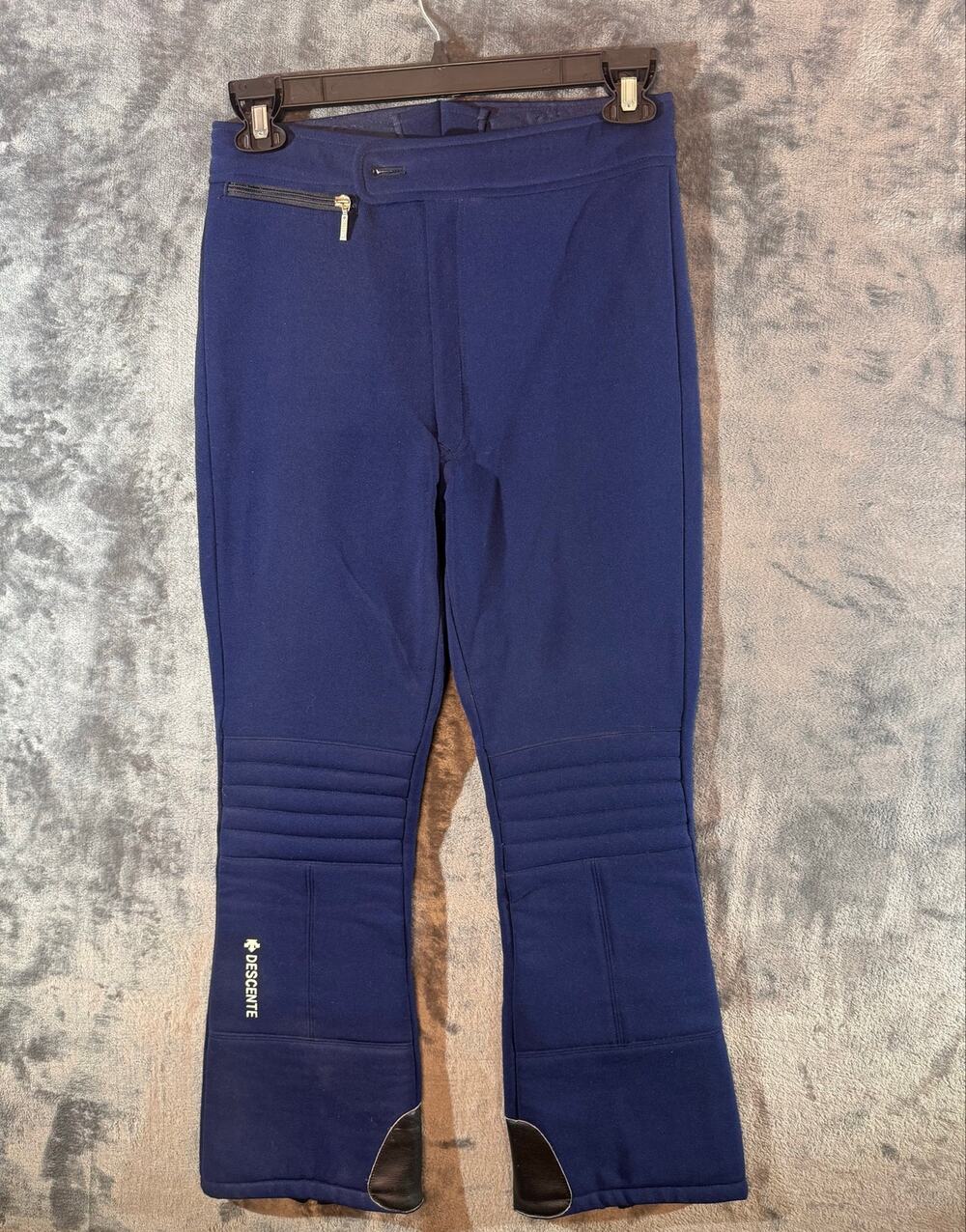 VTG 90s Descente Ski Pants Men 32L Navy Blue Padded Downhill Race Made in Japan